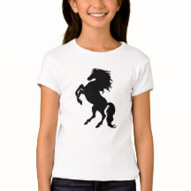 Black Horse Rearing - Girl's Bella Fitted T-Shirt
