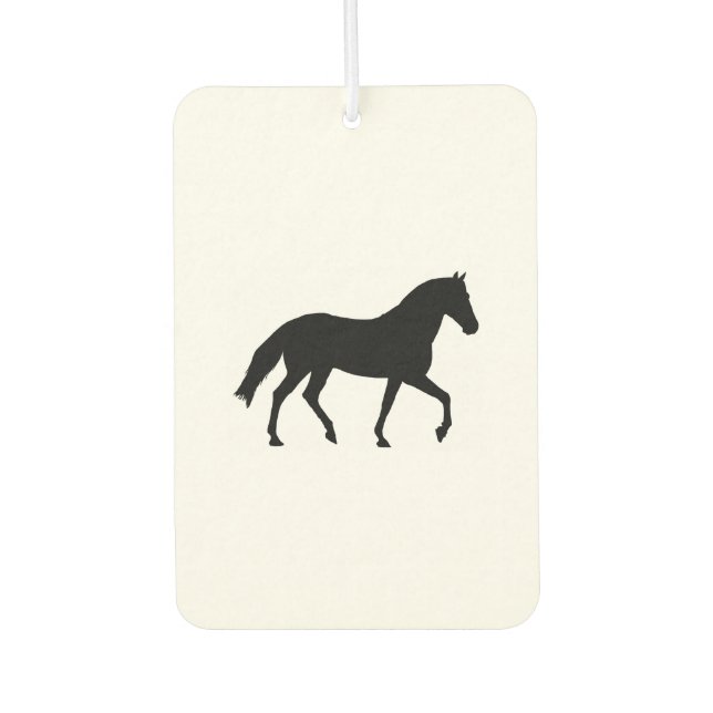 Black Horse Silhouette Pony Horse Shadow Simple Car Air Freshener (Front)