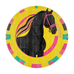 Black Horse Stylised Illustration Cutting Board