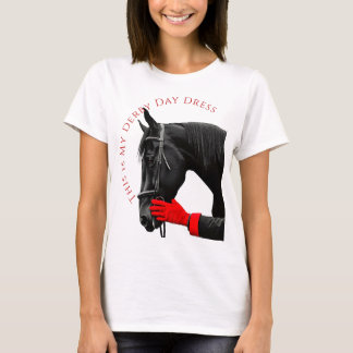 Black Horse with Red Glove and Derby Day T-Shirt
