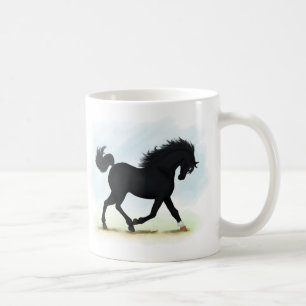 Black Horse with Star & Sock (Black Beauty) Coffee Mug
