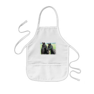 Black Horses Design Children's Apron