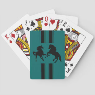 Black Horses Playing Cards