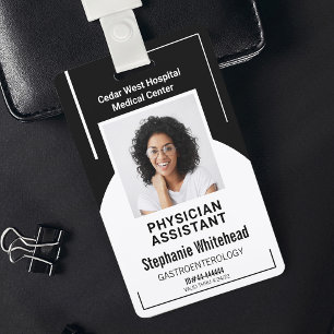 Black Hospital Medical Employee Photo ID  ID Badge