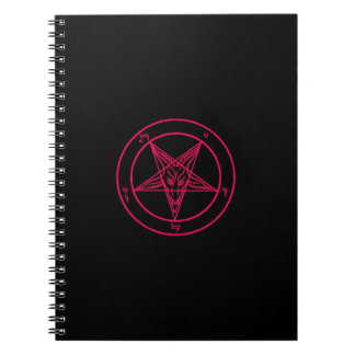 Black/Hot Pink Baphomet Notebook