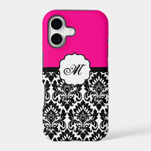 Black “Hot Pink” Damask Lace ID™ iPhone 5 Case