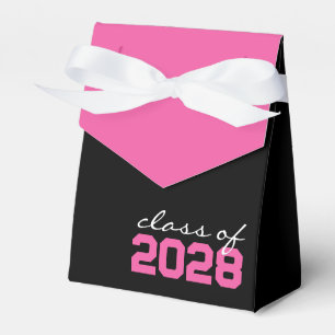 Black & Hot Pink Graduation Favour Boxes