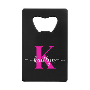 Black Hot Pink Monogram