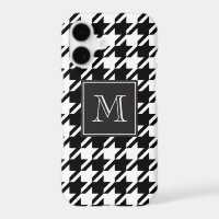 Black Houndstooth Monogram