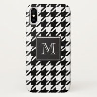 Black Houndstooth Monogram