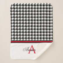 Black Houndstooth Personalised