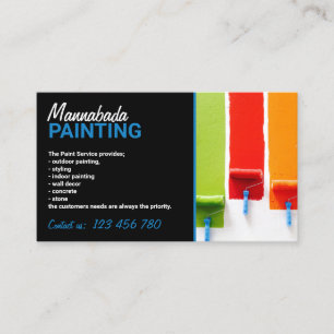 Black House Interior Wall Painting Service Business Card