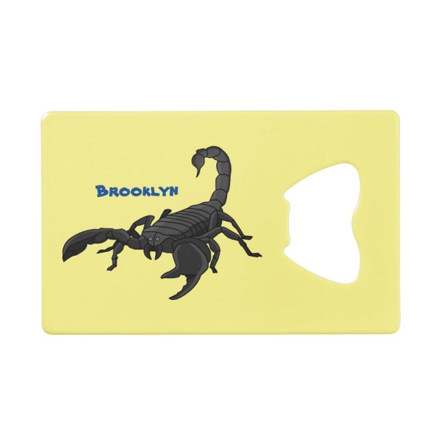 Black hungry scorpion cartoon illustration  (Front (Horizontal))