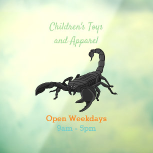 Black hungry scorpion cartoon illustration