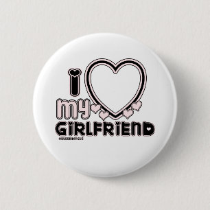 black i luv 1 6 cm round badge