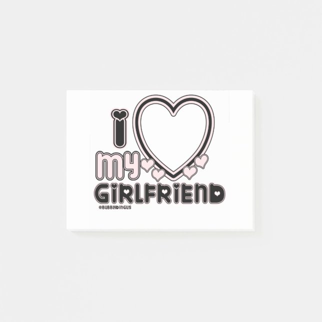 black i luv 1 post-it notes (Front)