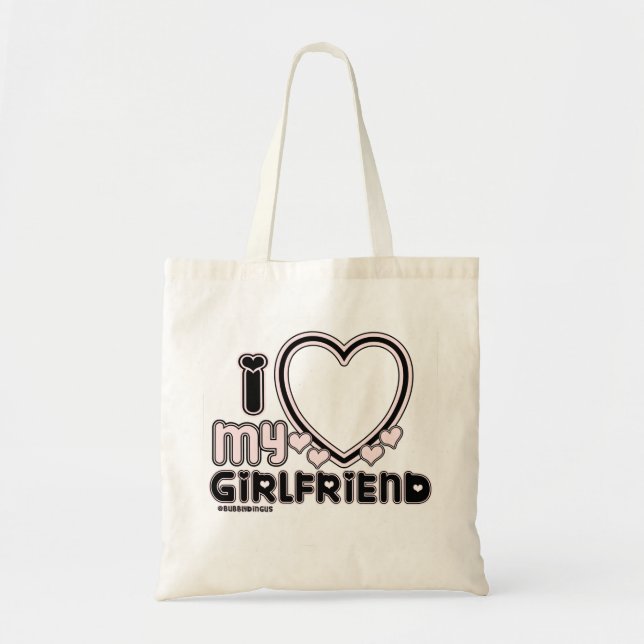 black i luv 1 tote bag (Front)