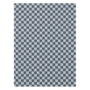 Black ice checkered board pattern tablecloth