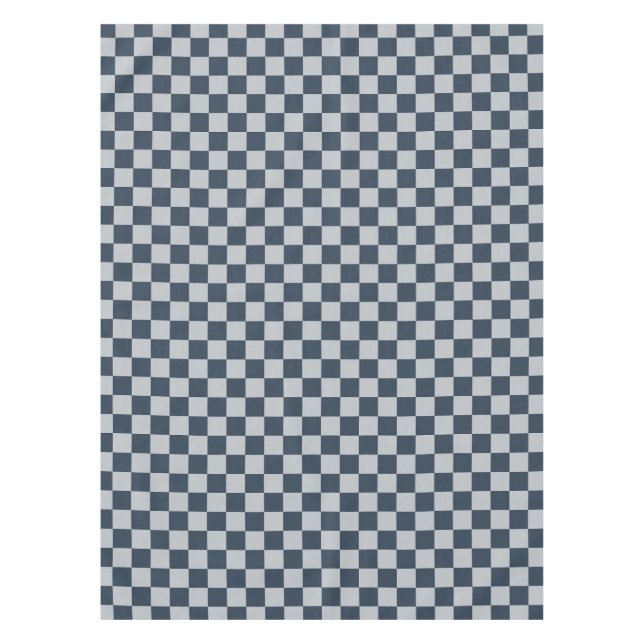 Black ice checkered board pattern tablecloth (Front)