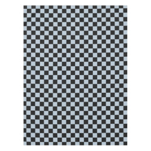 Black ice chequered pattern tablecloth