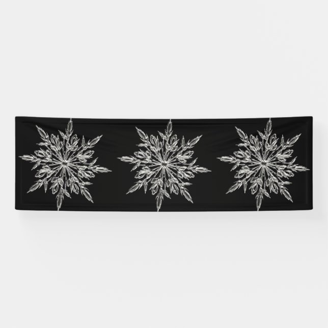 Black Ice Crystal Banner (Horizontal)