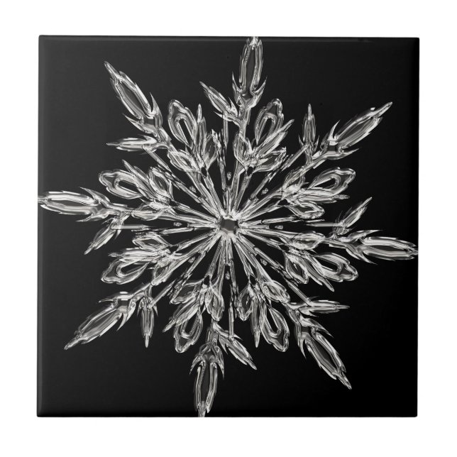 Black Ice Crystal Ceramic Tile (Front)