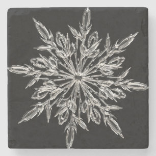 Black Ice Crystal Stone Coaster