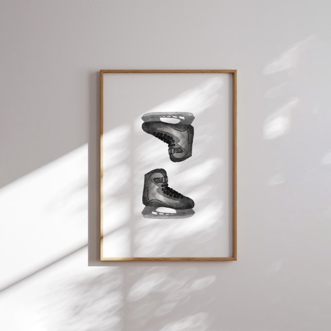 Black Ice hockey skate wall art (Creator Uploaded)
