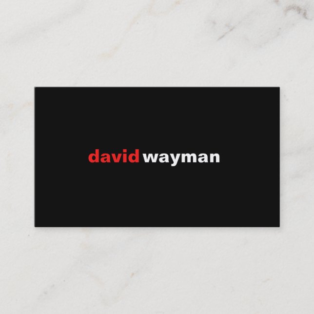 Black iii business card (Front)