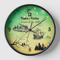Black 'Imagine If' Wall Clock