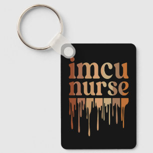 Black IMCU Nurse African American Intermediate Car Key Ring