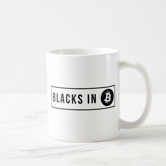 Black in Bitcoin Logo Coffee Mug (Right)