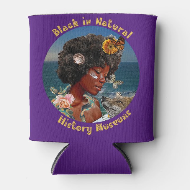 Black in Natural History Museums Can Cooler (Front)