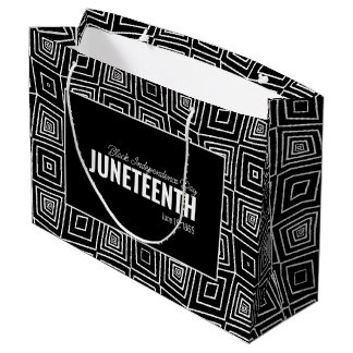 Black Independence Day June 19 1865 JUNETEENTH Large Gift Bag