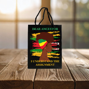 Black Independence Juneteenth  Medium Gift Bag