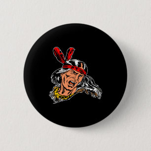 Black Indian 6 Cm Round Badge