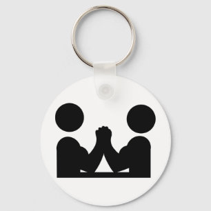 black Indian wrestling icon Key Ring