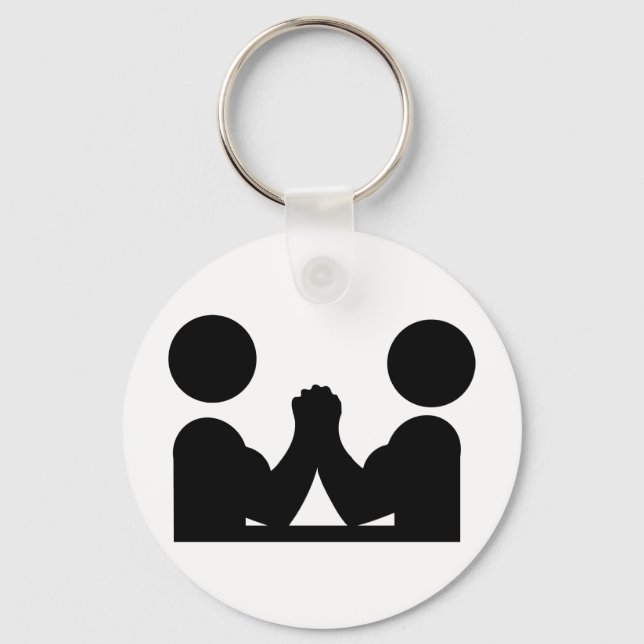 black Indian wrestling icon Key Ring (Front)
