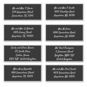 Black Individual Recipient Name Address Shipping