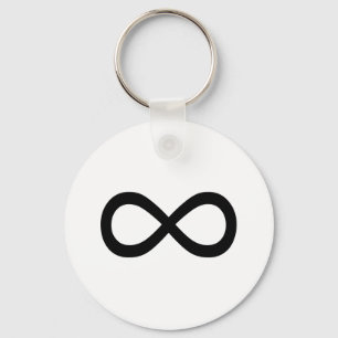 Black Infinity Symbol Key Ring