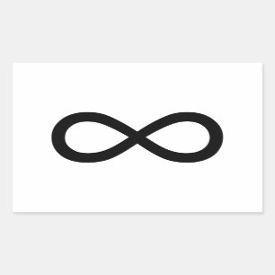 Black Infinity Symbol Rectangular Sticker