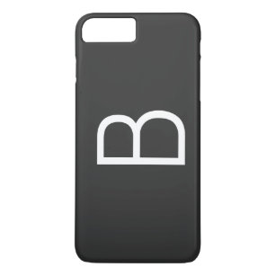 Black Initial Letter Monogram Modern Case-Mate iPhone Case