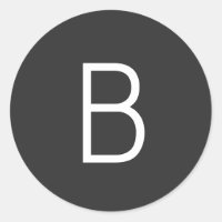 Black Initial Letter Monogram Modern