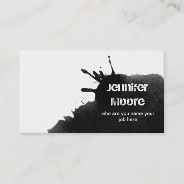 black ink business card (Front)