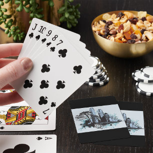 Black Ink City Drawing Playing Cards