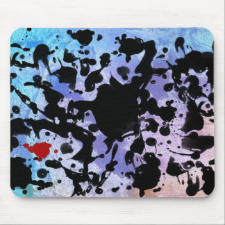 BLACK INK | coloured grunge painting Mouse Pad