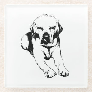 Black Ink Companion Glass Coaster