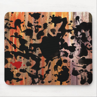BLACK INK | grunge painting Mouse Pad