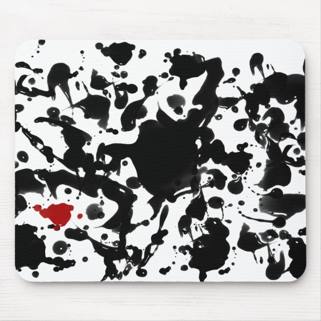 BLACK INK | make your own background Mouse Pad (Front)