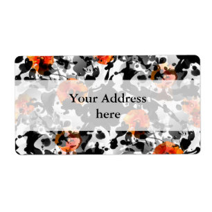 BLACK INK & POPPIES pattern + your backgr. & ideas
